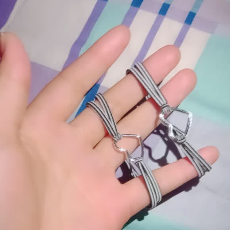 一对情侣款手链手环小皮筋女学生韩版小皮套送男朋友闺蜜生日礼物