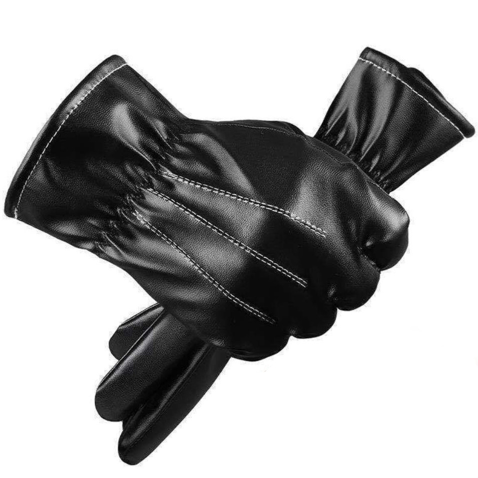 皮手套男士冬季户外骑行骑车保暖加绒加厚防风触屏帅气冬天摩托车 三