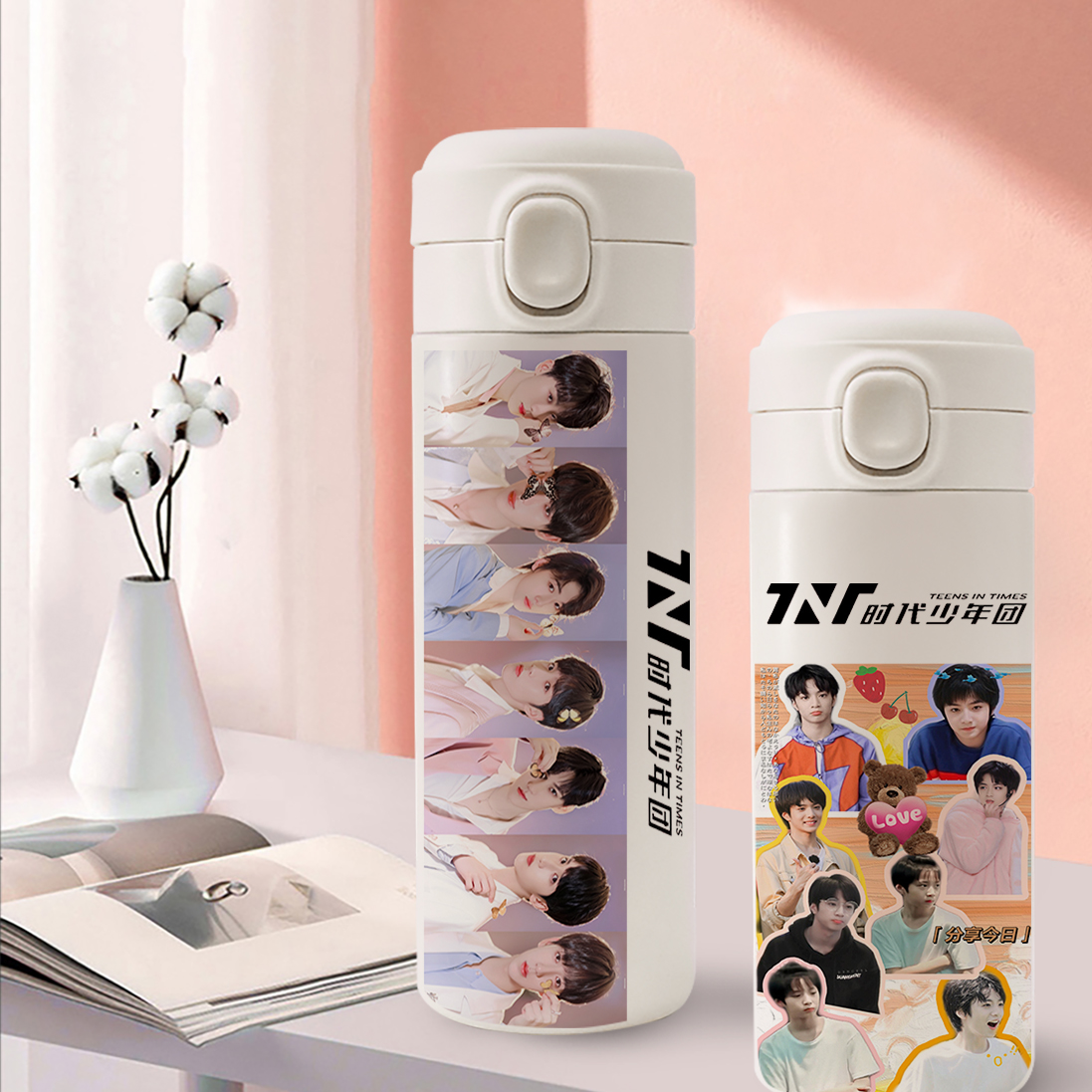 tnt时代少年团保温杯马嘉祺丁程鑫宋亚轩刘耀文简约便携水杯可爱 wd12