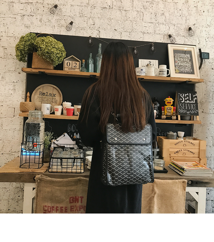 lourol狗牙背包包女2022新款时尚网红双肩包洋气大容量包包 棕色大号