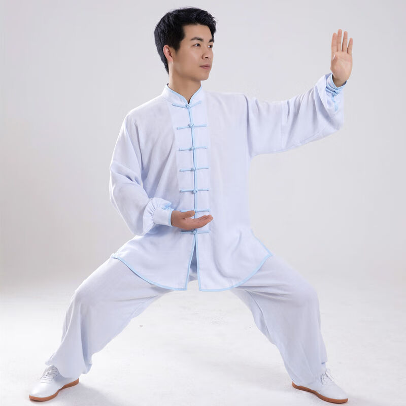 宁寕玄武太极服棉麻长袖太极拳练功服女太极服男2020太极服女新款飘逸