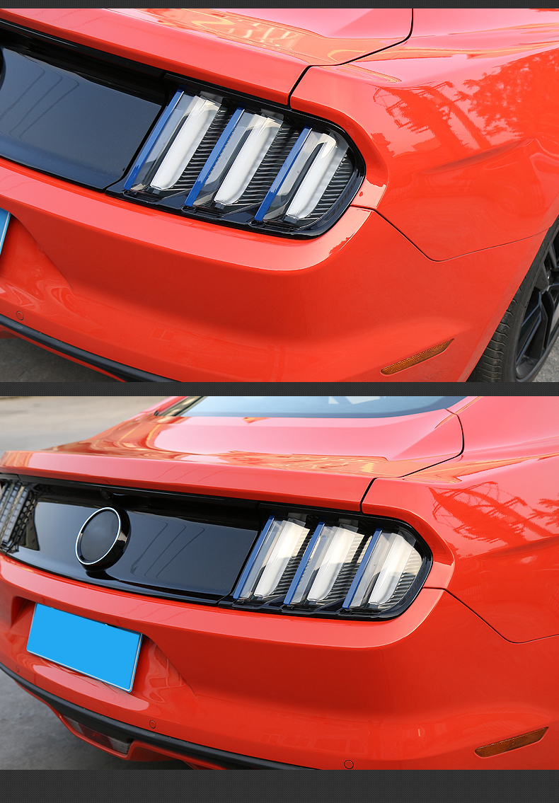 华茂适用15-20年福特野马mustang改装尾灯亮条后车灯尾灯罩装饰配件