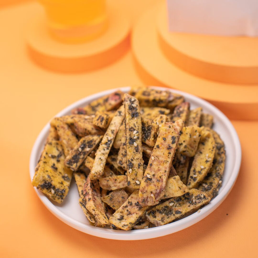 chaobobo/潮伯伯 香酥芋头条蟹黄味100g海苔芋头酥追剧小零食休闲