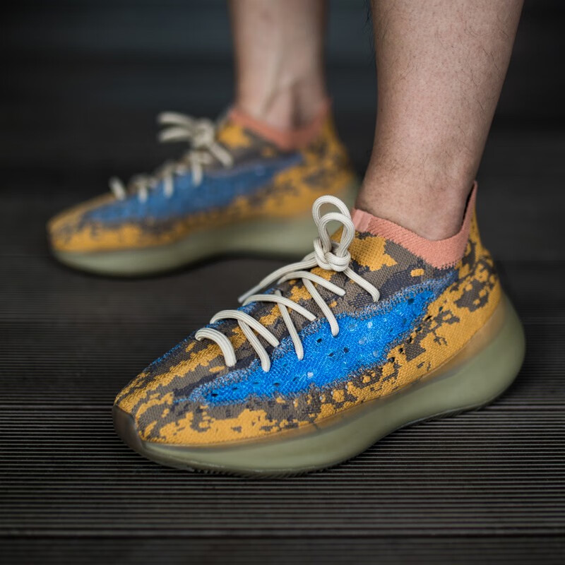 阿迪达斯adidas yeezy boost 380外星人蜜桃粉白夜光男鞋女鞋椰子鞋