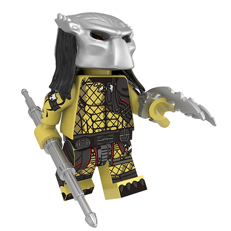 大电影异形杀手铁血战士小人仔拼装积木兼容乐高moc第三方人偶儿童