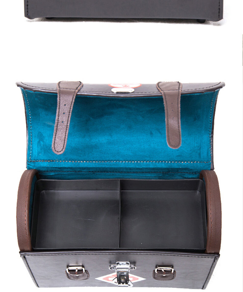 鹏凯chenshuai大号出诊牛皮质皮革药箱急救箱出诊箱真皮皮革16寸