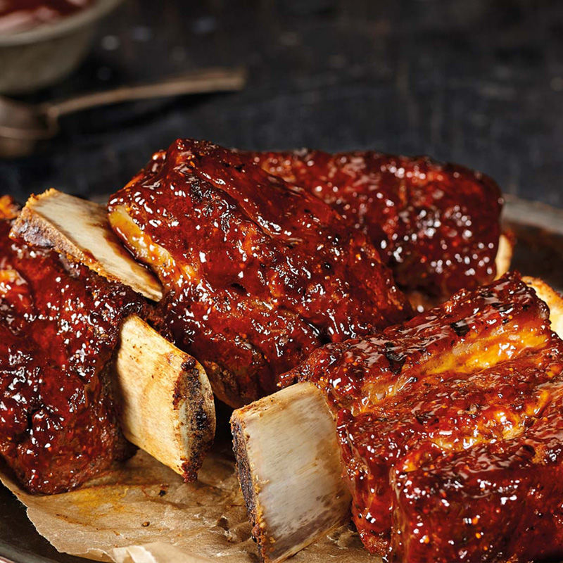 巴尔虎炭烤牛排 烤牛肋排呼伦贝尔黄标牛排牛仔骨现烤加热即食500g 炭