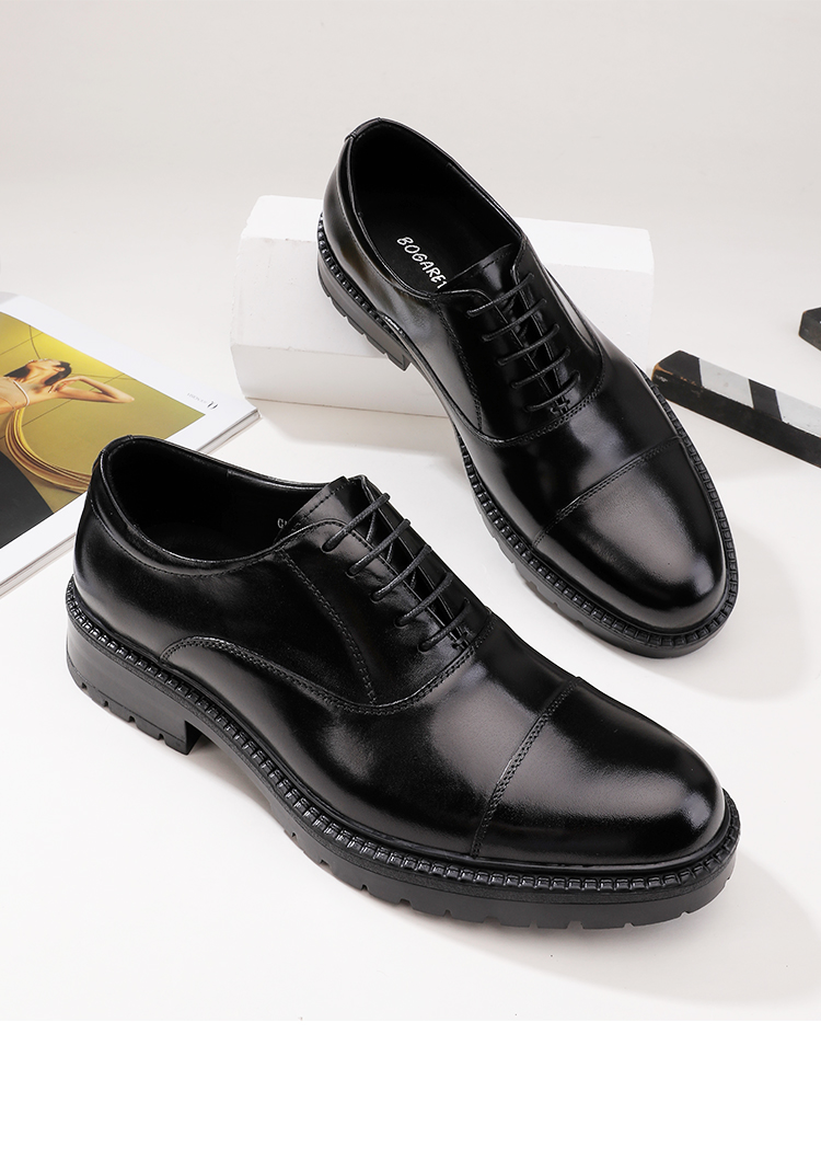 三接头皮鞋男牛津鞋商务正装英伦结婚新郎鞋休闲真s皮头层牛皮男鞋