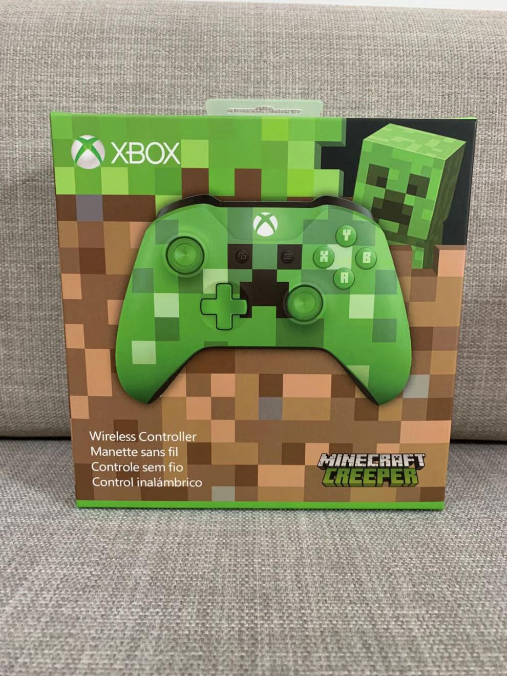 我的世界绿色xboxone手柄ones版游戏微软苦力怕震动有线mdng绿色盒装