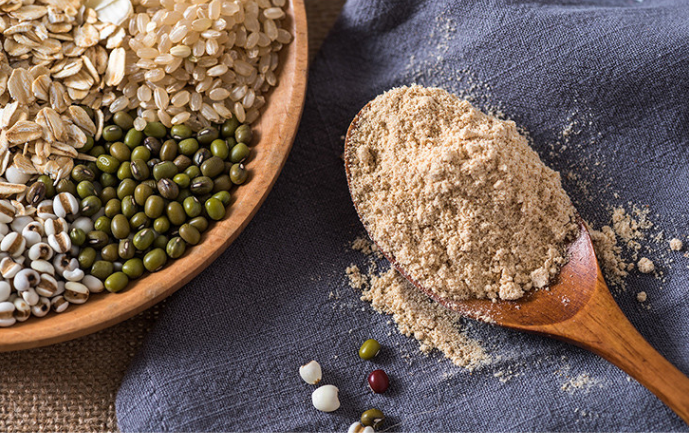 五谷粉蔗糖450克台湾进口粉懒人早餐食品素食营养新 无糖450克