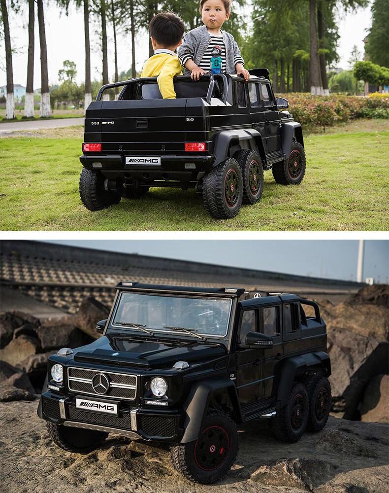 奔驰儿童车六轮奔驰大g婴儿童电动车宝宝越野汽车可坐大人六轮双人