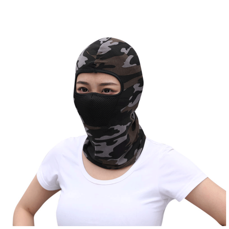 曦润 夏季头套女户外冰丝防护脸罩钓鱼面罩骑车装备防护电焊内脸基尼