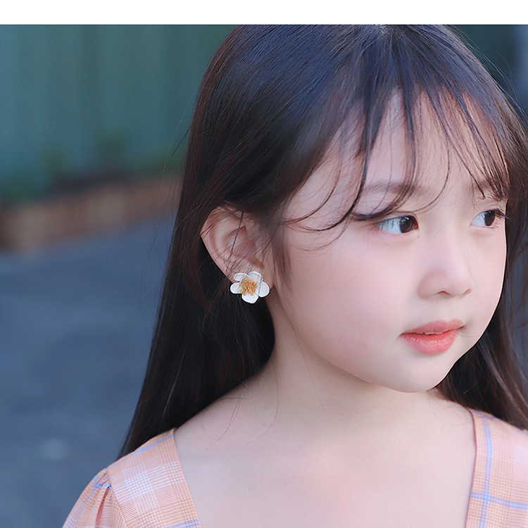 儿童耳环儿童耳环耳夹无耳洞女孩耳钉韩国简约气质可爱小巧花朵学生耳