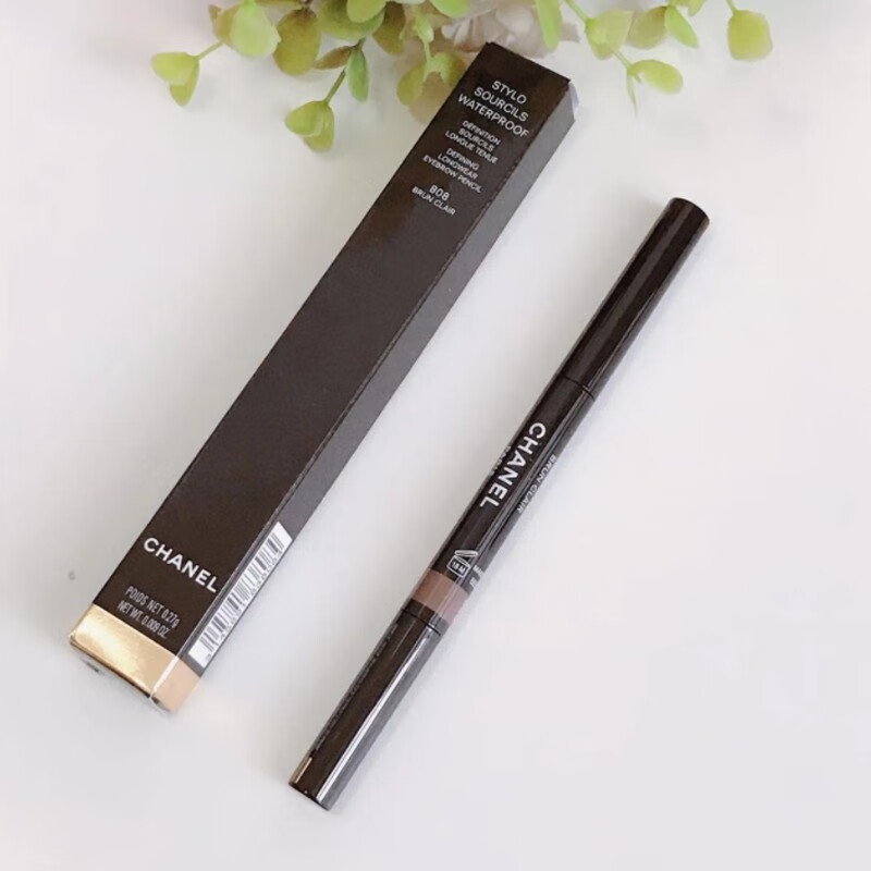 chanel香奈儿防水持久斜角眉笔027g绿色