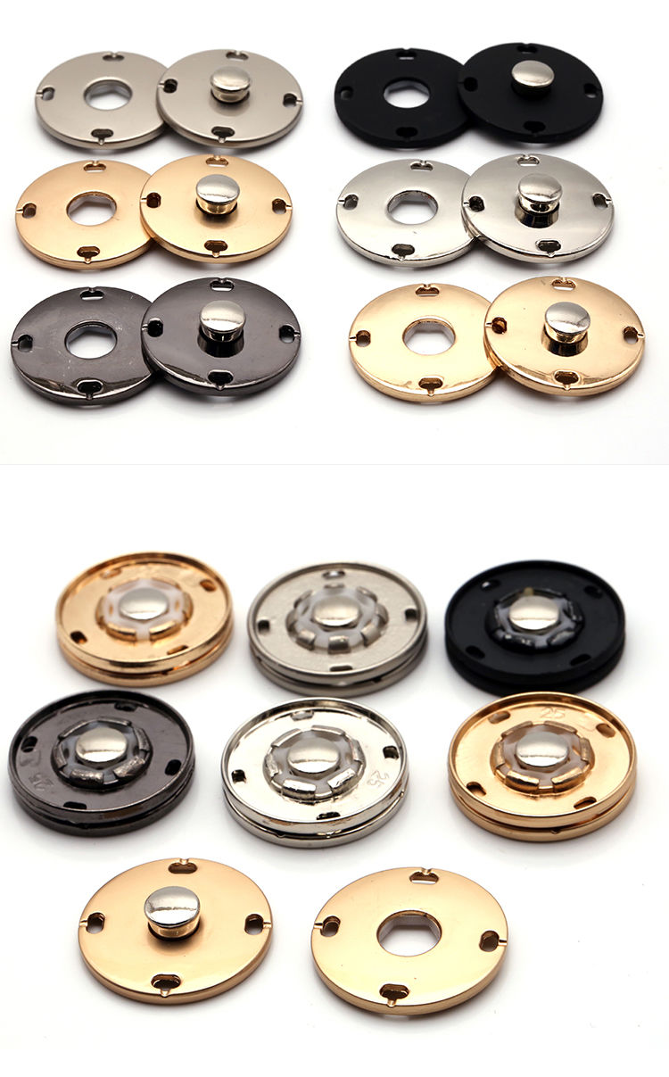 高档金属暗扣子母扣圆形大衣外套上衣女按扣隐形毛呢扣子纽扣 大头