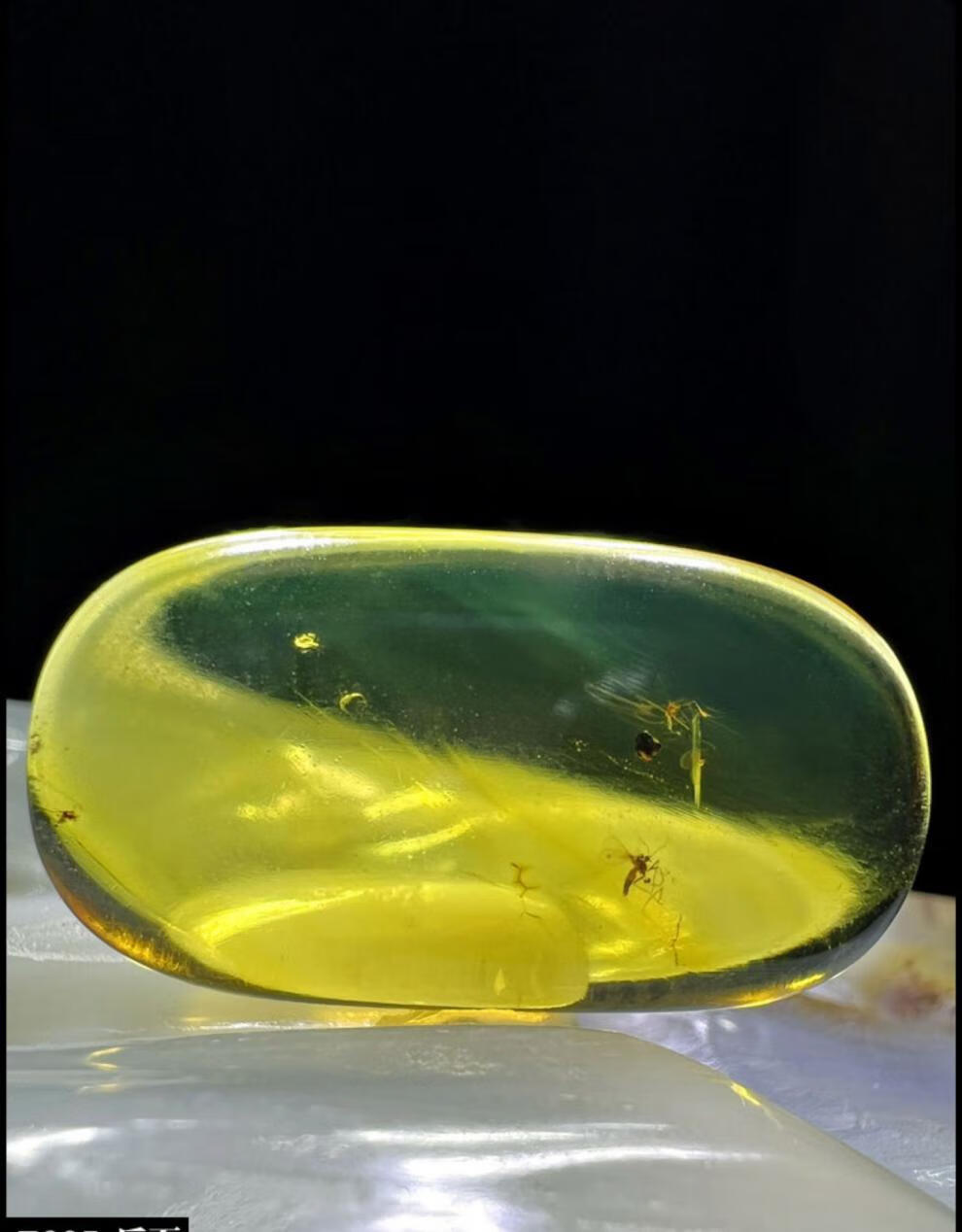 御大师天然缅甸琥珀原矿净水金蓝金珀血珀远古水胆植物虫珀蛋面水滴