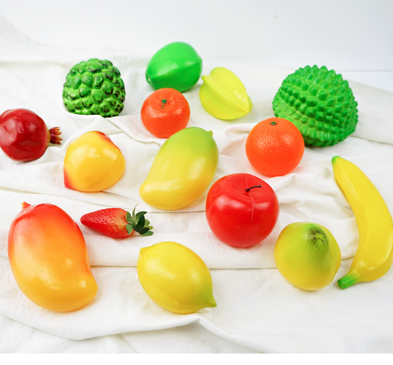 塑料仿真水果模型 假水果蔬菜套装儿童早教玩具餐厅装饰摆件道具 塑料