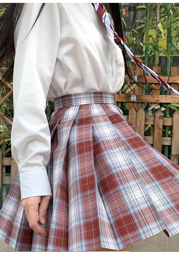 格裙原创jk制服学生半身裙高腰日系格子裙学院风水手/温柔一刀海月社