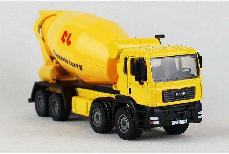 凯迪威合金工程车150水泥搅拌车模型儿童玩具车金属工程男孩玩具凯迪