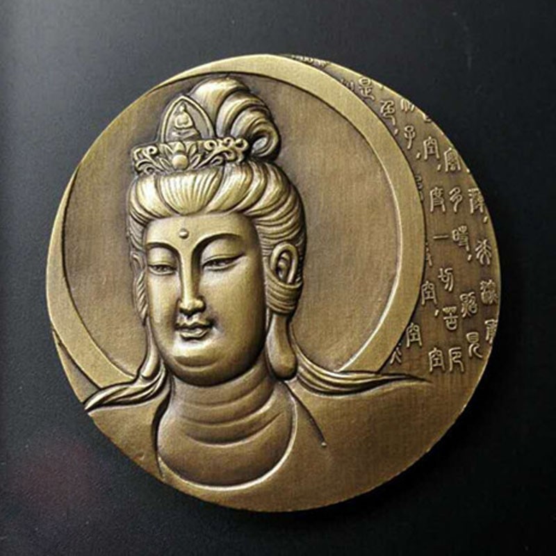 信恒鲁2015年三十三式持经观音大铜章60mm60mm枚