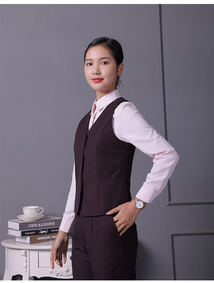 珂纷招商银行衬衫招行工作服女行服制服短袖长袖工装马夹招行短衬衣高