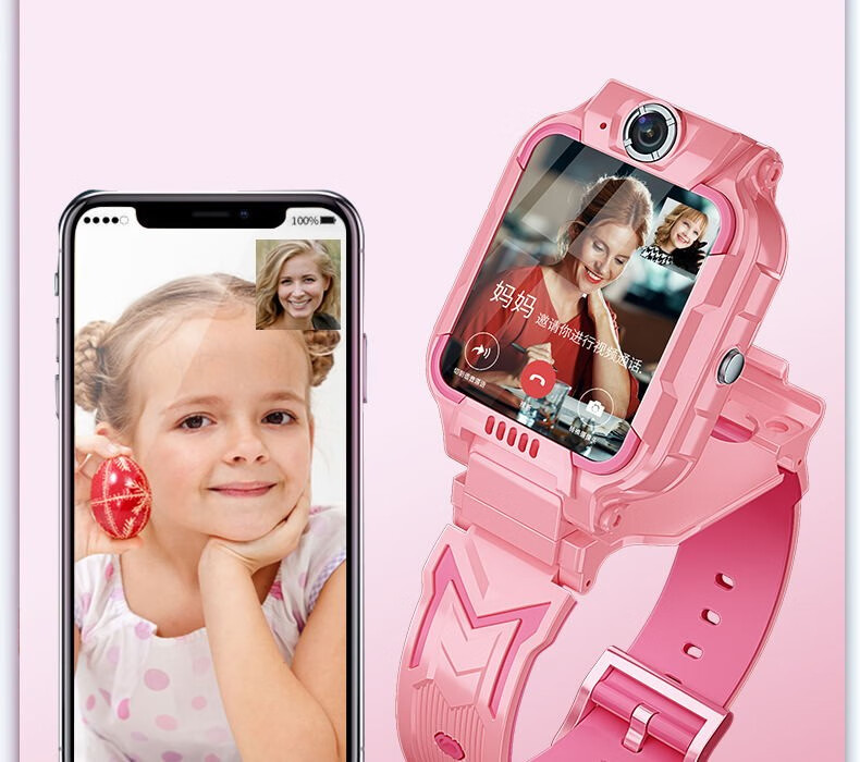 手表儿童4g通wf学生定位防水新款微信视频双摄x7冰蓝顶配64g微信wifi