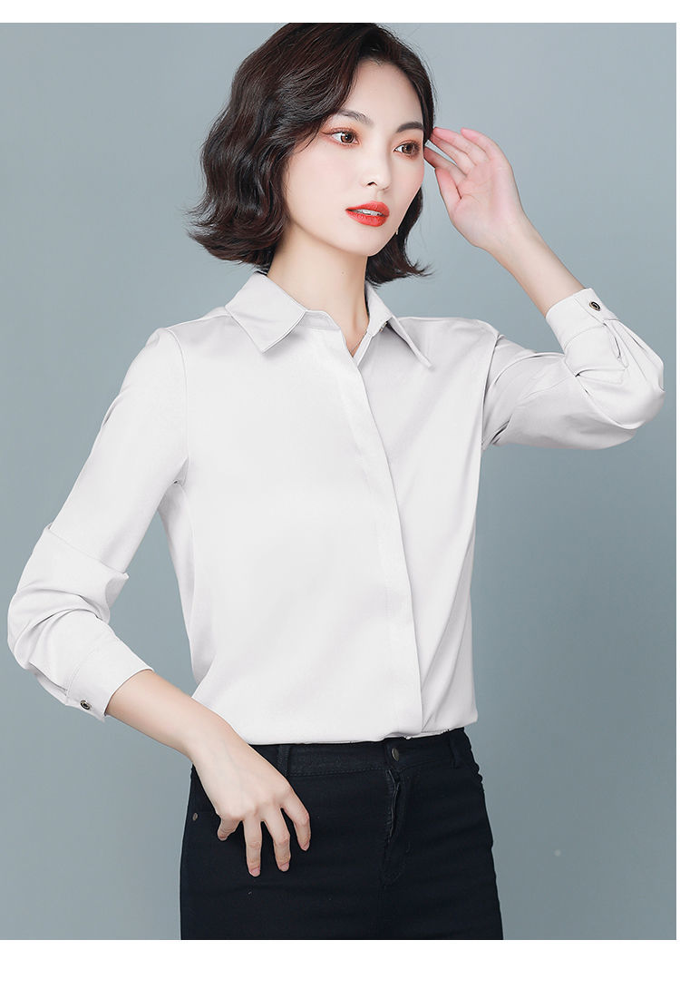 嘉姿傲高档轻奢品牌重磅真丝衬衫女长袖春秋装新款时尚职业装修身显瘦