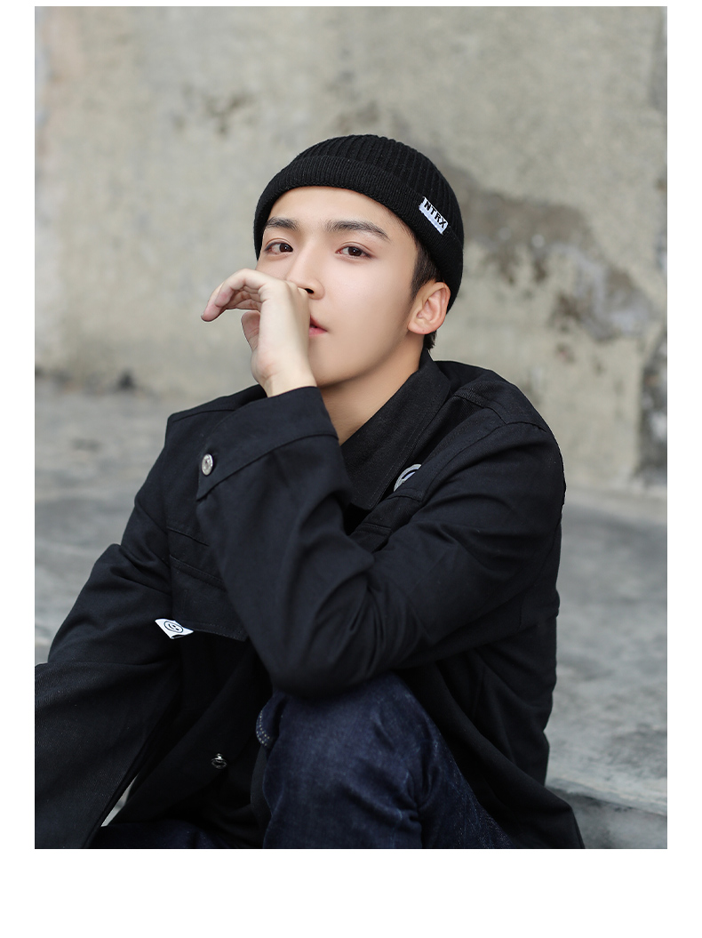 慕瑾繁饰冷帽子男款秋冬季雅痞帽韩版潮瓜皮地痞子针织保暖户外护耳