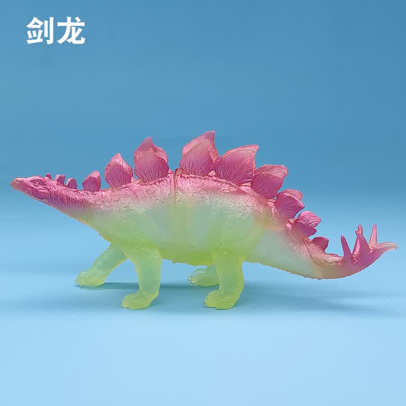 大号夜光恐龙仿真玩具侏罗纪荧光小恐龙软胶模型环保材质 大号夜光
