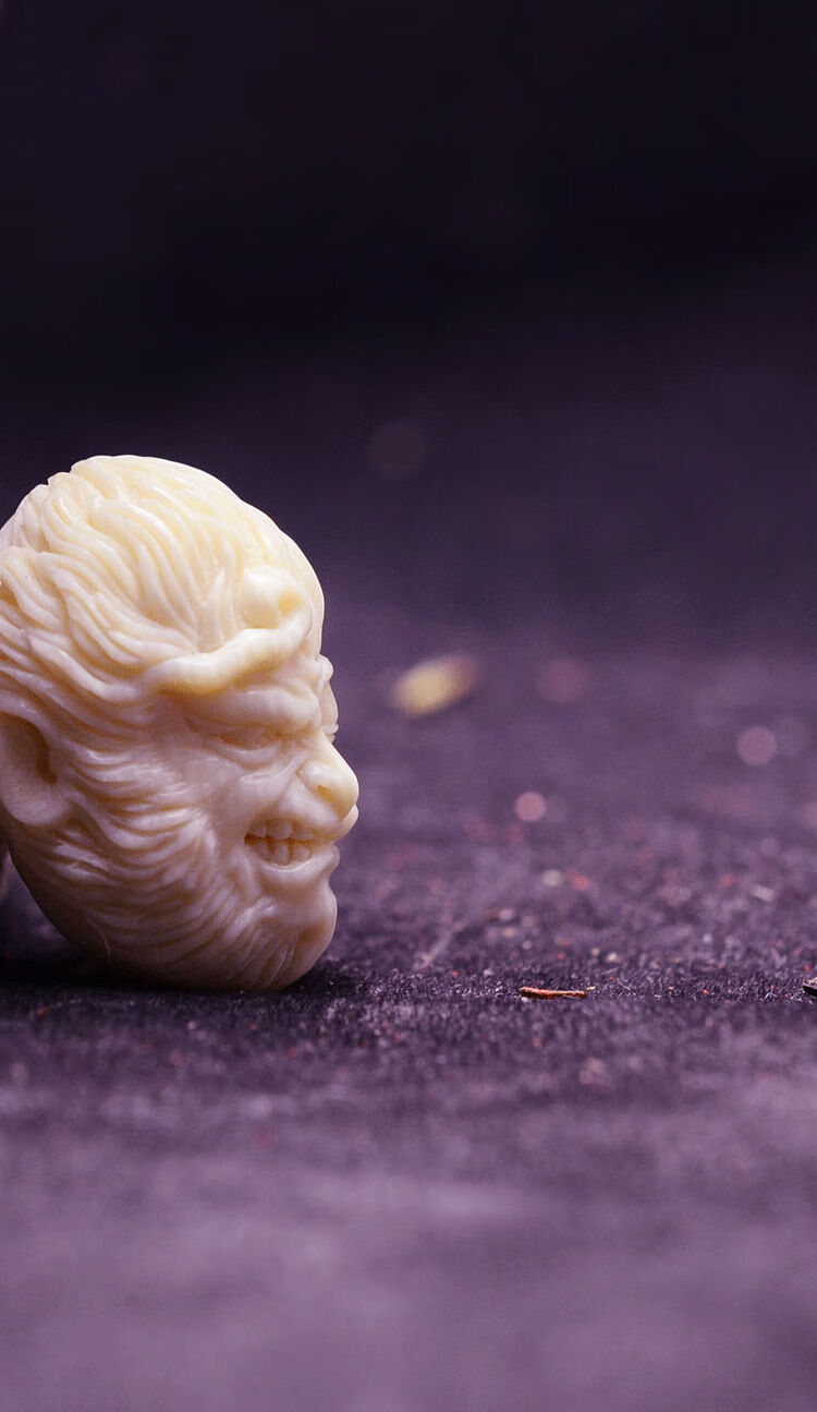 猛犸象牙孙悟空齐天大圣斗战胜佛佛头三通佛珠配饰一念之间男16x23x