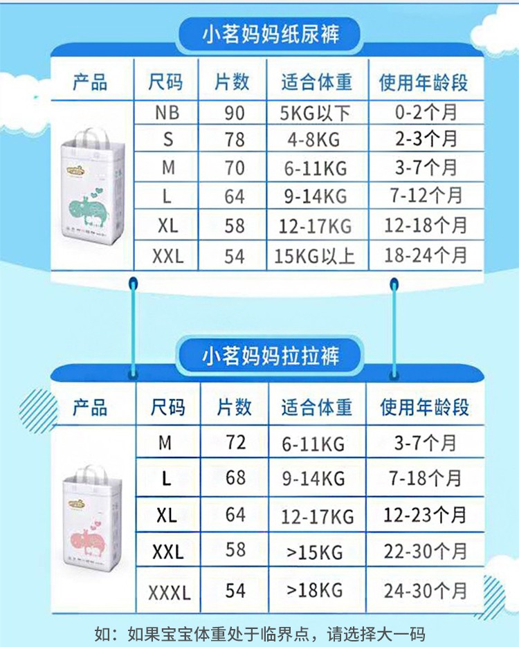 小茗妈妈 柔丫纸尿裤 新品婴儿纸尿裤柔软超薄干爽拉拉裤夏季尿不湿 4