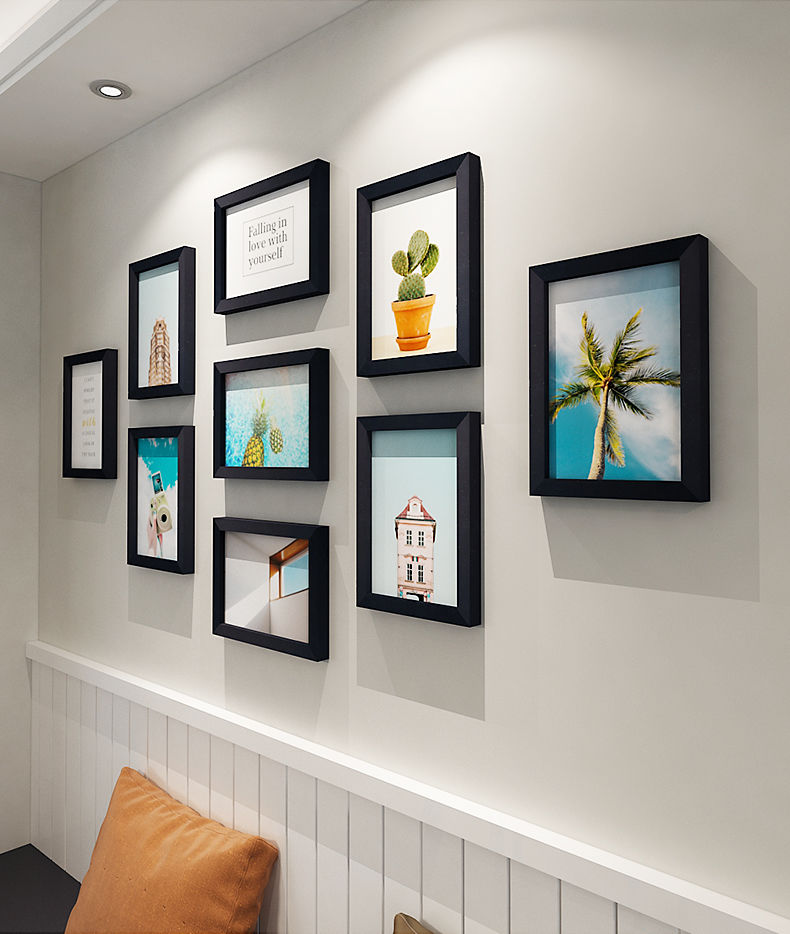 【品质家居】创意客厅照片墙房间装饰九宫格相框挂墙免打孔ins墙壁