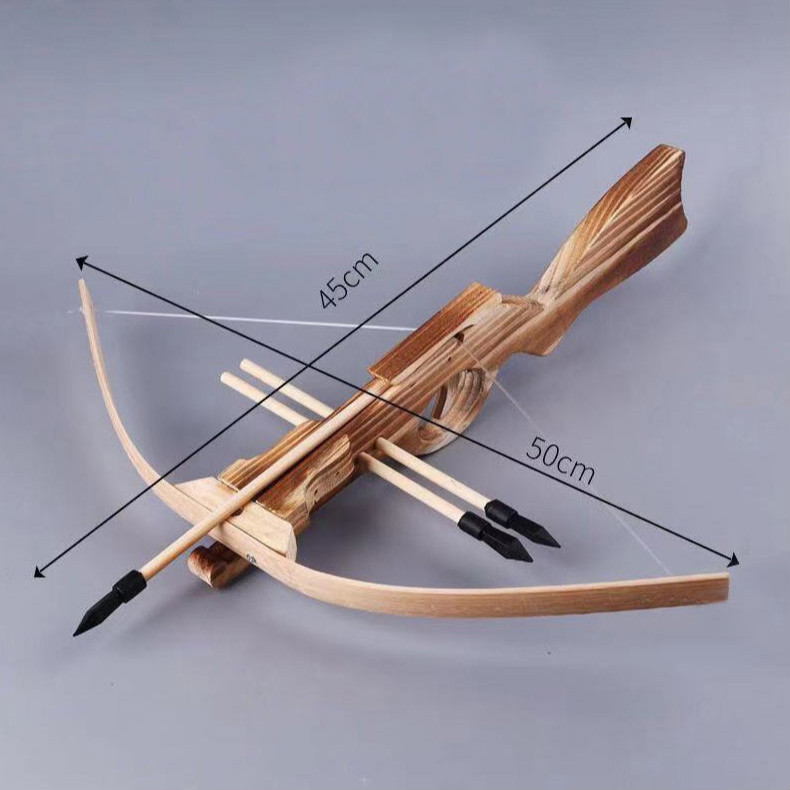 木质大号弩男孩户外亲子射击运动竞技树竹木驽配软弹箭头不可对人射击
