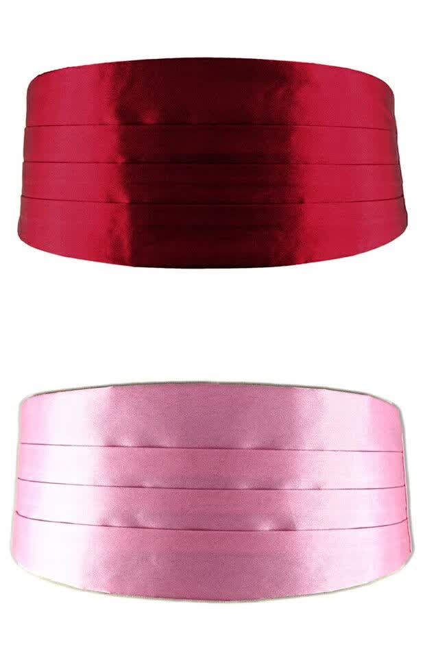 礼服腰封男酒红男士腰封伴新郎西装燕尾服礼服晚会表演腰带白银大红多