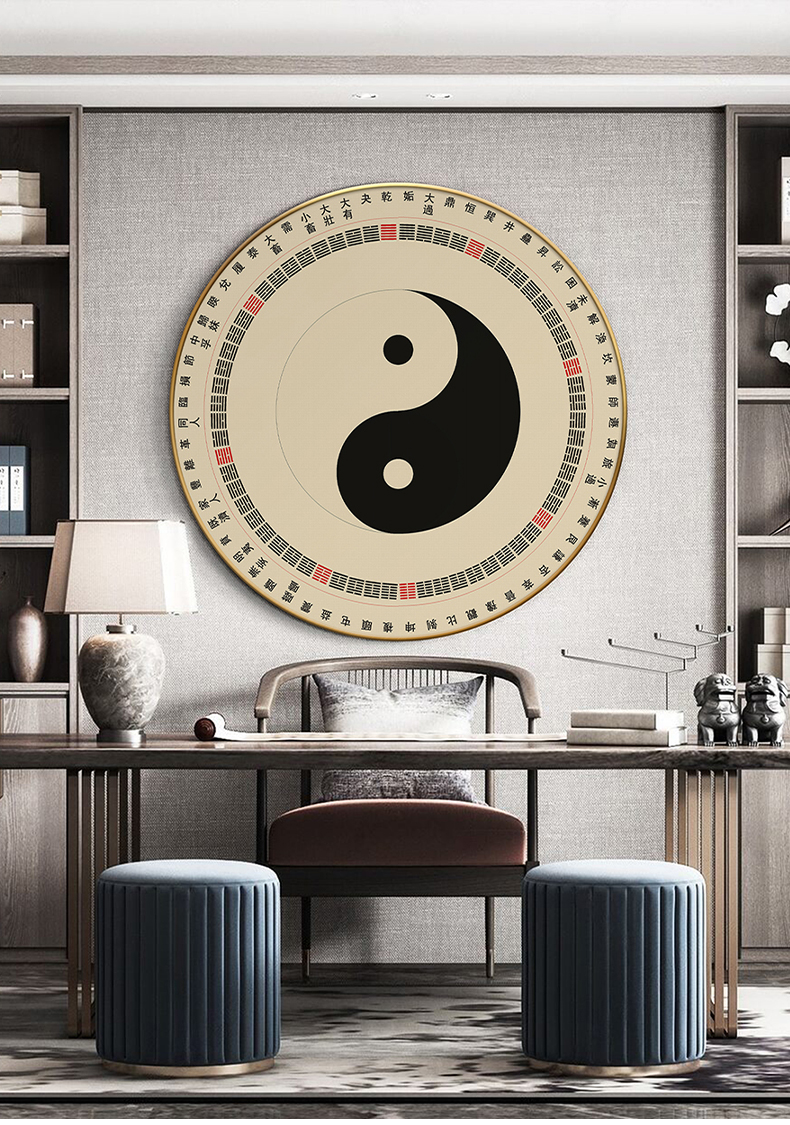 60养生馆装饰画太五行八卦图挂画易经周易风水壁画
