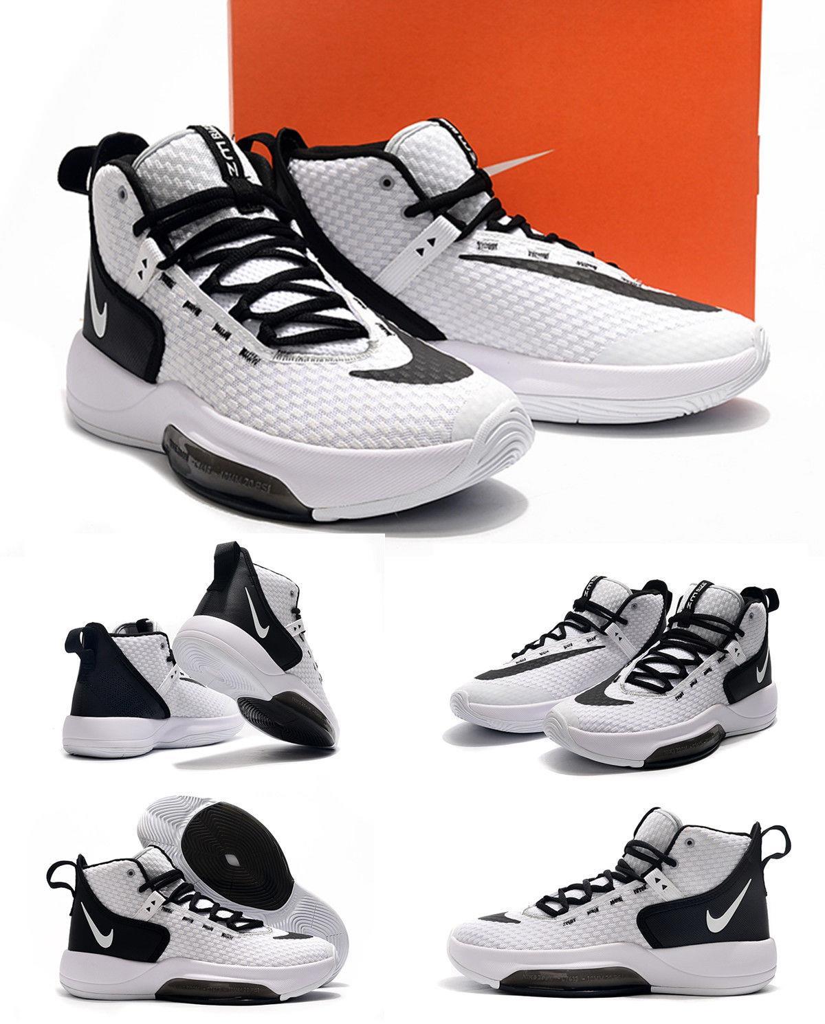 2020新款科比篮球鞋男气垫运动鞋耐磨防滑科比季后赛减震训练鞋 白黑