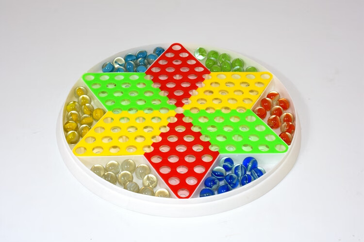 大号玻璃球圆珠跳棋儿童益智弹子棋子棋盘珠跳跳棋sn6799 七合一密胺