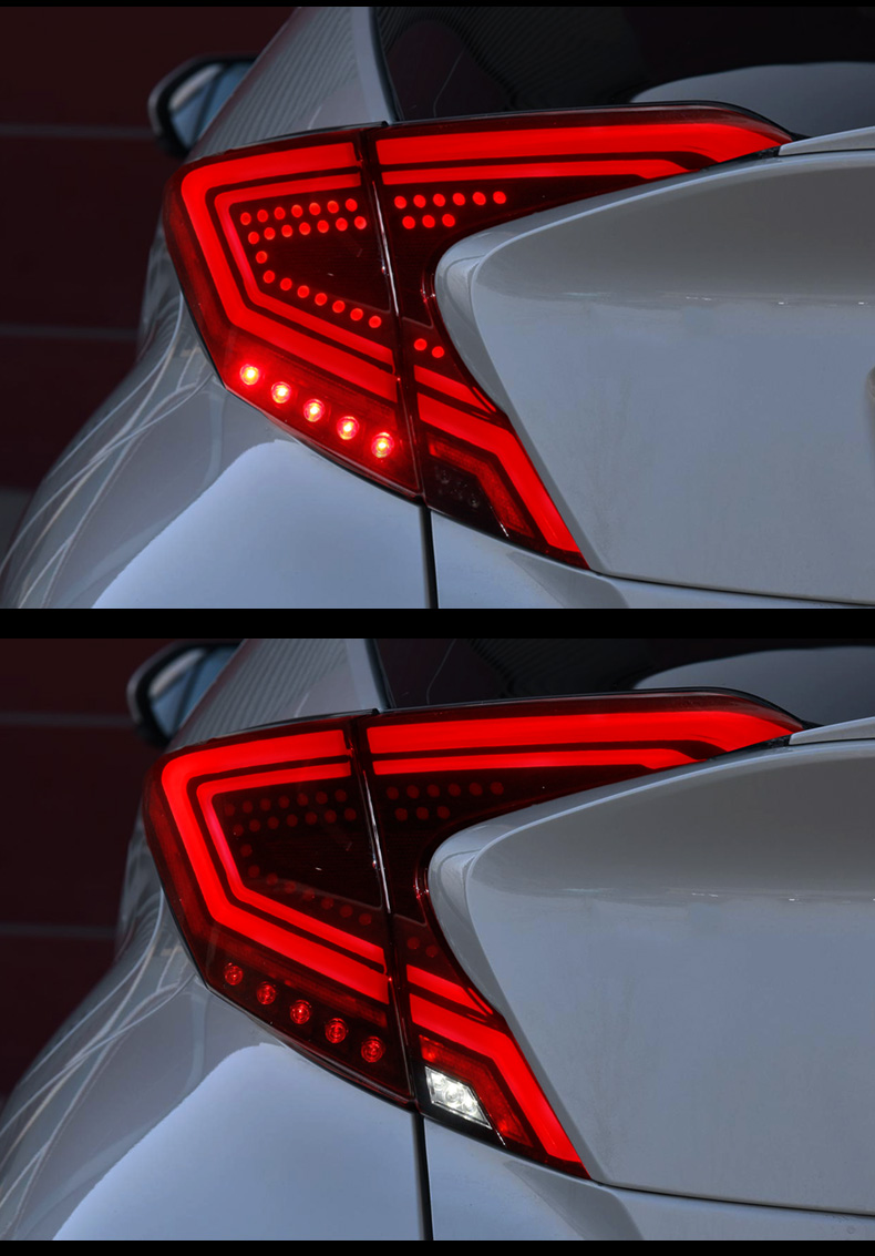 适用于 丰田chr尾灯总成 奕泽led后尾灯流水转向灯改装配件外观 一对