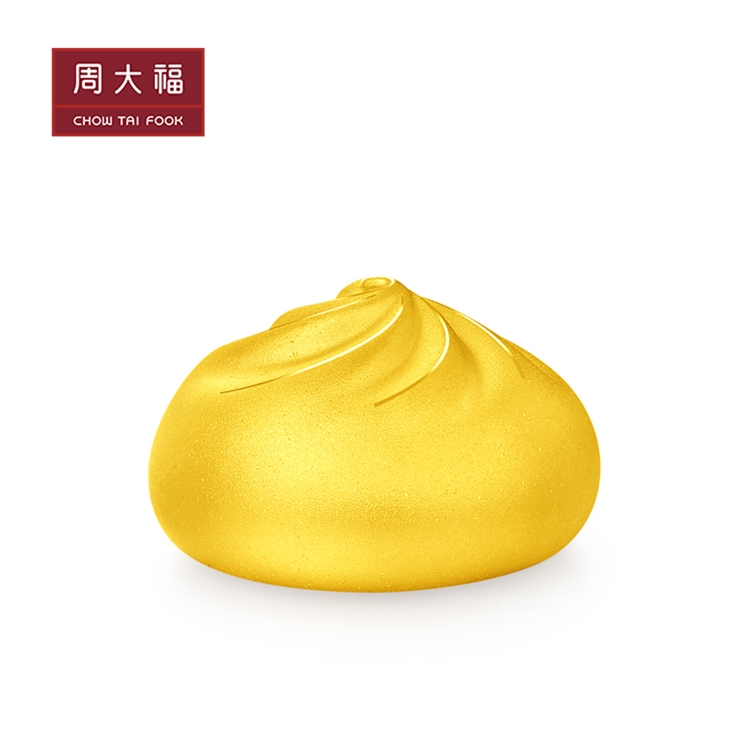 周大福吉祥福字包子小笼包足金黄金投资金摆件约10g计价eoi17金au9999