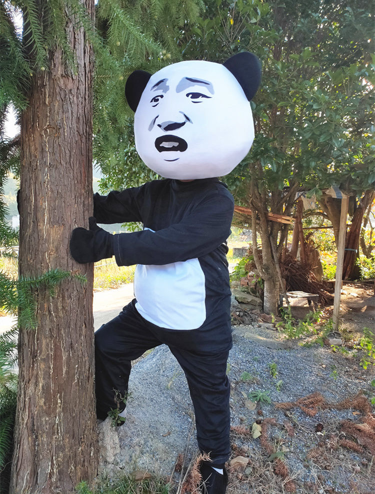 舞万花卡通人偶服装熊玩偶服人偶装熊猫头表情包搞笑炸街服墨镜身高