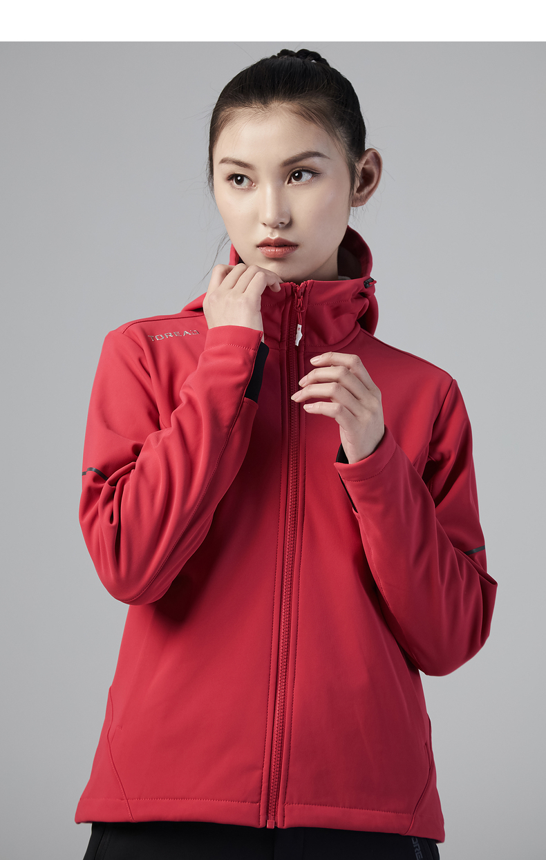 探路者外套女20秋冬新款保暖休闲上衣宽松ins潮春秋百搭抓绒外套 本白