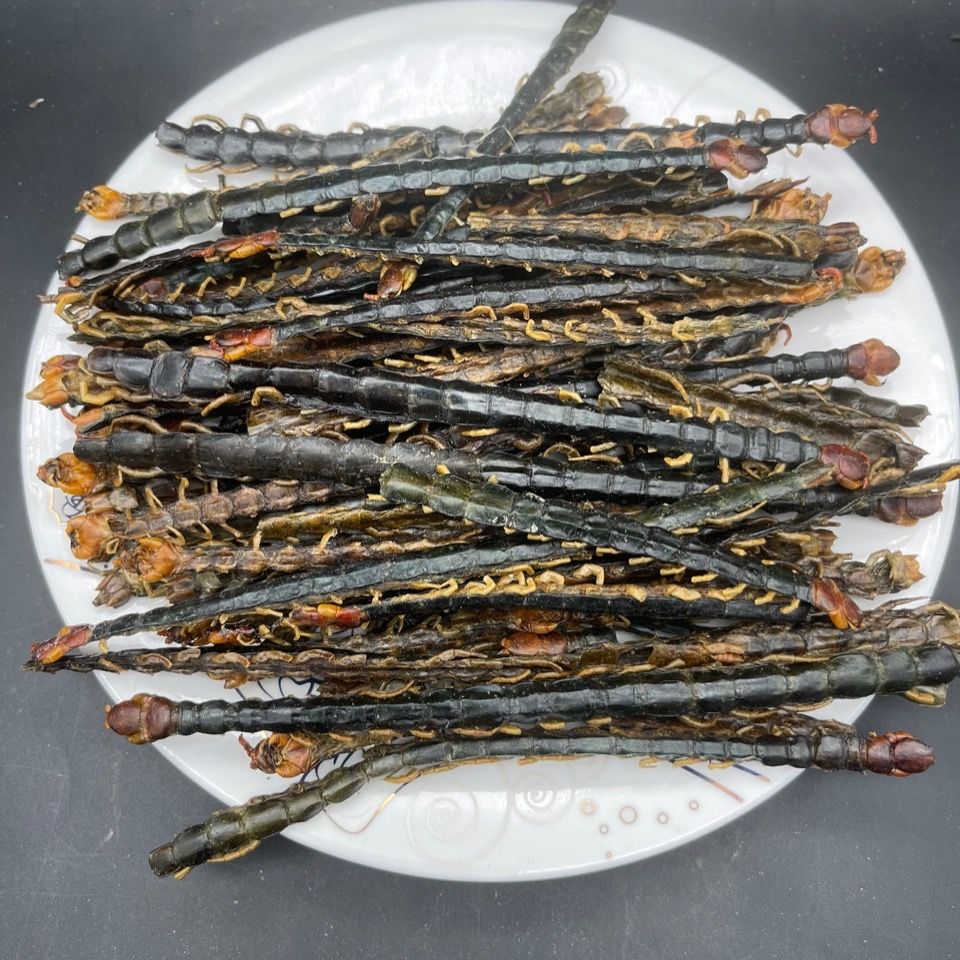 蜈蚣干中药材 大蜈蚣 无竹签蜈蚣皮 蜈蚣肉 川足蜈蚣 百足虫 大点(约