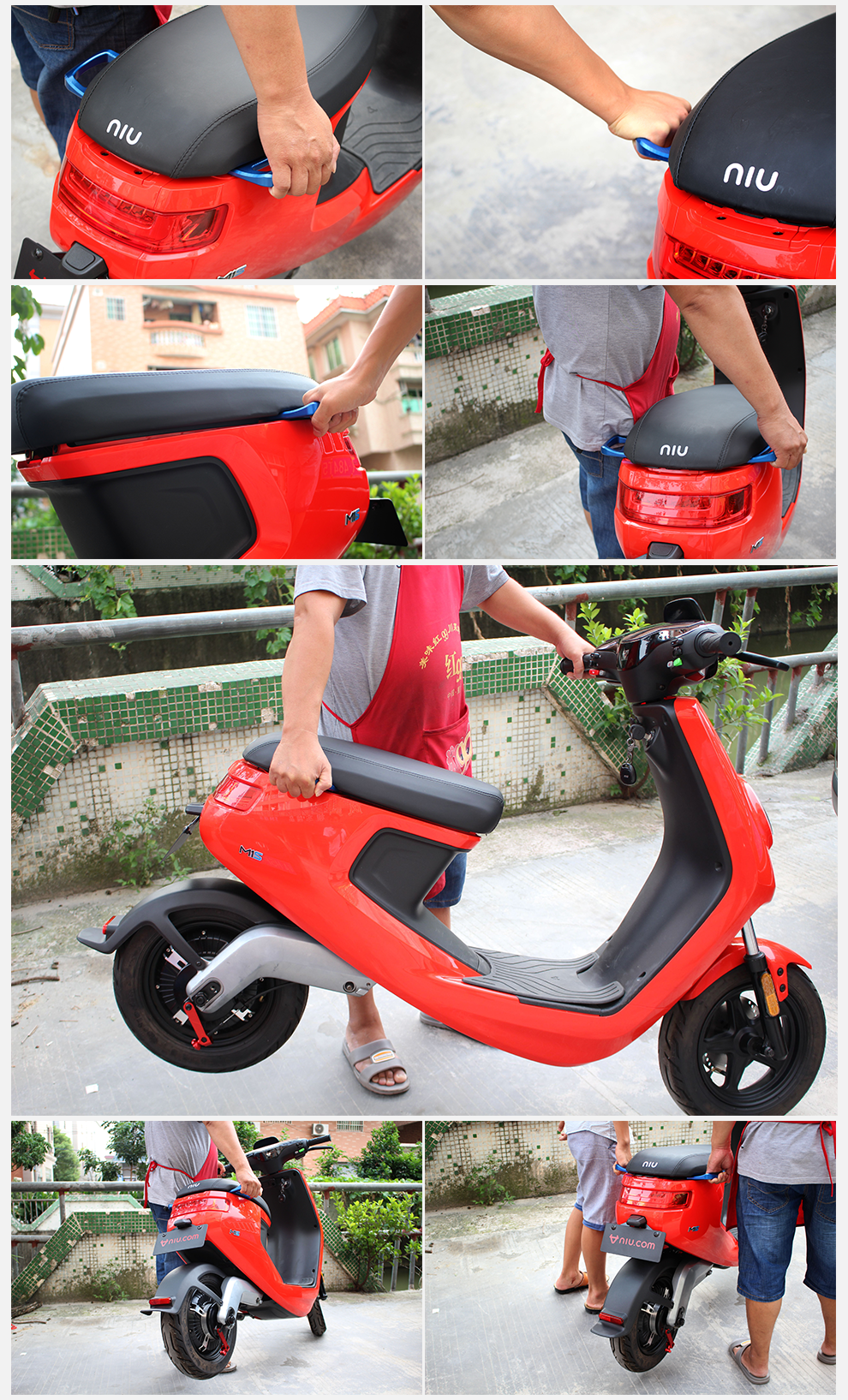 适用于小牛电动车改装配件m1后扶手m1改装扶手拉手提手尾翼尾架单个