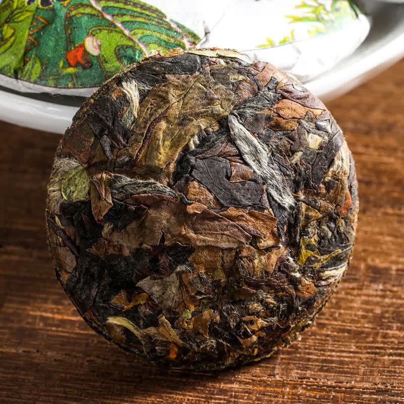 陈皮白茶饼 寿眉陈皮老白茶小茶饼干茶叶约20泡 (小茶饼)陈皮白茶20饼
