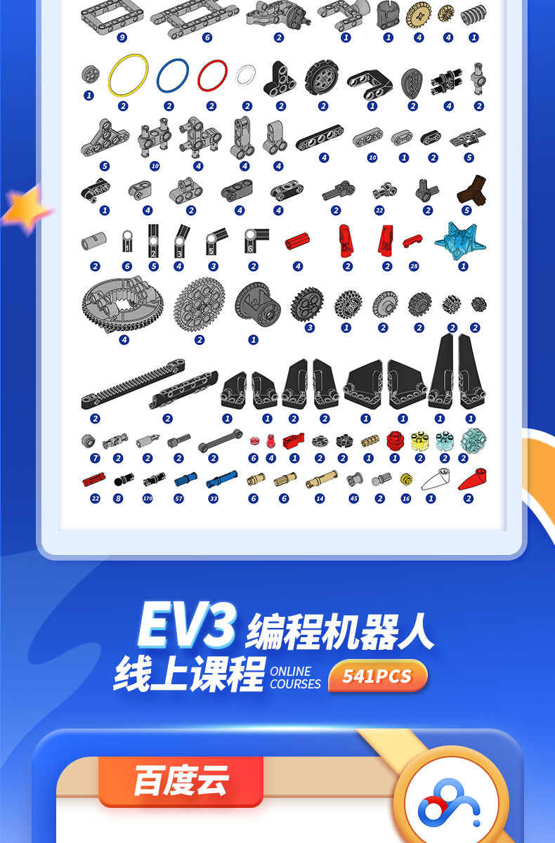 兼容ev3教育版lego45544编程机器人套装件4556瓴乐定制款兼容45544