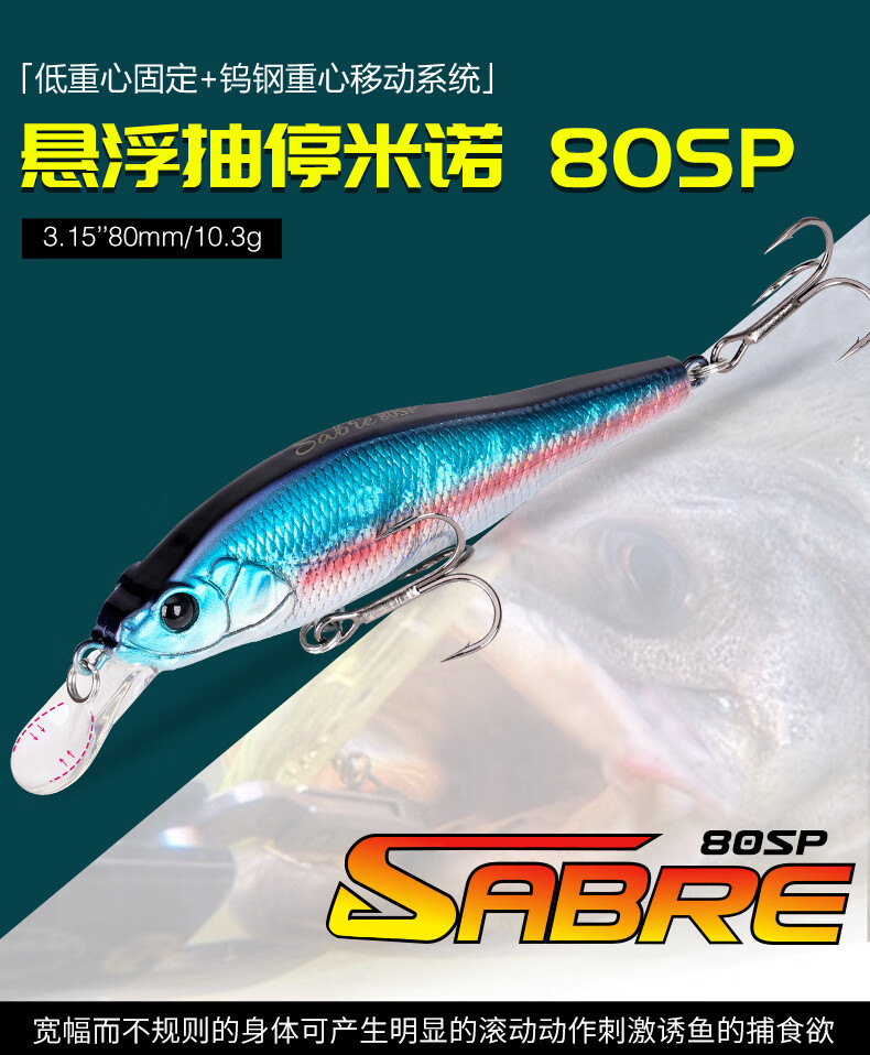 钓之屋悬浮抽停米诺80sp远投路亚饵80mm 10 3g假饵鲈鱼翘嘴狗鱼饵dw102 A悬浮抽停米诺80sp 图片价格品牌报价 京东
