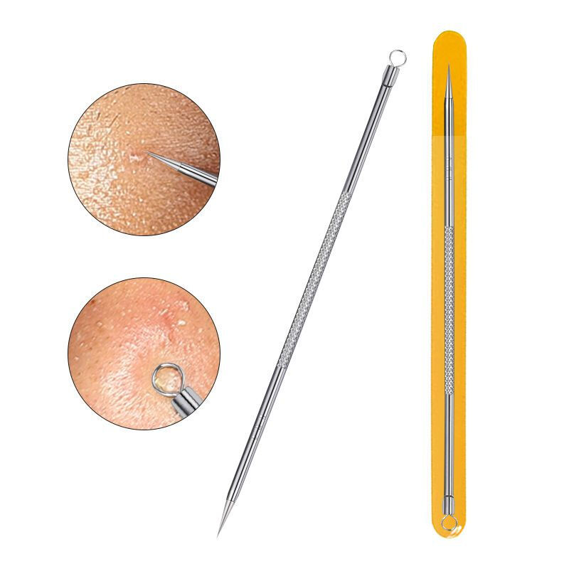 去黑头工具仪器菱形和粉刺夹挤压器扎痘痘的针清理单支加镊子一套粉刺