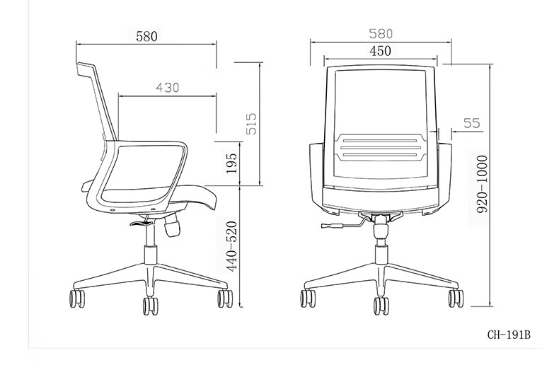 曾皇职员办公椅会议椅现代简约透气舒适网布弓形员工椅电脑椅转椅青色