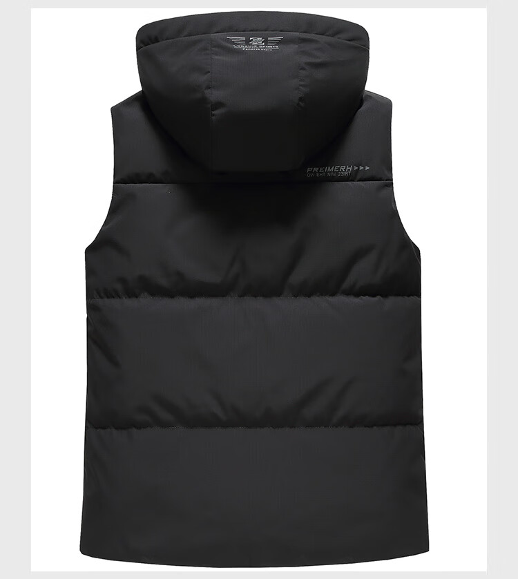 SNOWFLYING Autumn And Winter New Warm down Jacket Vest for Men, Hooded Casual Simple Versatile Sleeveless Vest Outerwear for Me 17
