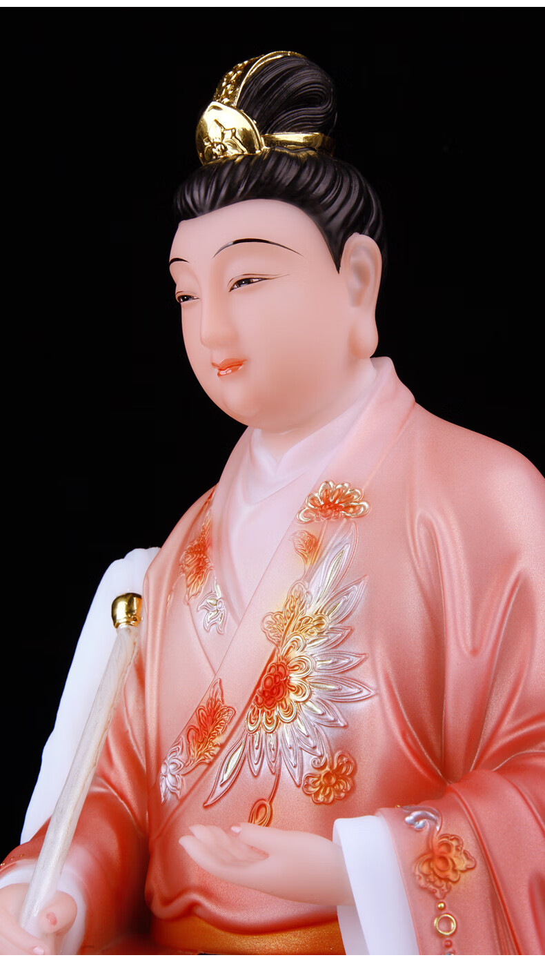 圣丰造像地母娘娘后土娘娘地母元君彩绘家居摆件道教神像供奉 12寸